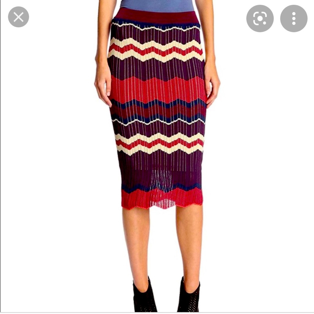 NWOT: Ronny Kobo zig zag midi skirt